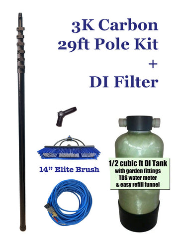 3K Carbon Pole + DI Filter - 29ft - SHIPS FREE